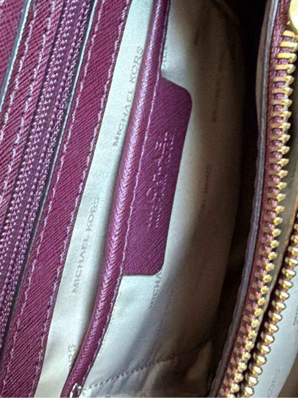 Michael Kors Purple Saffiano Leather Crossbody - Picture 12 of 15